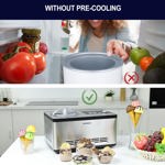 Máquina para hacer helados Homtone 2.1 L con compresor y temporizador LCD