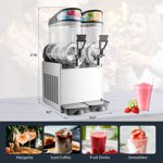 Máquina de granizado ROVSUN de 30 litros x 2 tanques de 8 galones para hogar/comercio