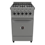 Cocina a gas Fornax Fit 4 Hornallas. Puerta acero