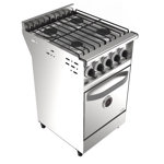 Cocina a gas Fornax Fit 4 Hornallas. Puerta acero
