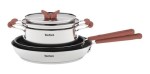 Bateria De Cocina Tefal Optispace 6 Piezas Acero Inox Antiad