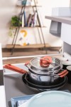 Bateria De Cocina Tefal Optispace 6 Piezas Acero Inox Antiad