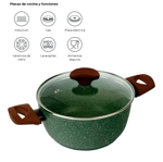 Cacerola 2 Asas C/Tapa 24cm TVS Natura Antiad 4.5L Inducción