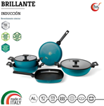 Cacerola 2 Asas y Tapa 24cm 4.5L Tvs Brillante Induccion