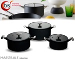 Cacerola C/Tapa y 2 Asas 20cm Tvs Maestrale Inducción