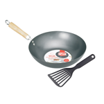 Wok Con Antiadherente De 25 Cm Con Mango De Madera