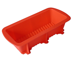 Molde Silicona 24Cm Pan Budinera Naranja Horno Microondas