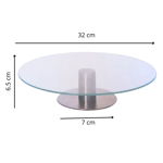 Set molde desmontable + plato giratorio posa torta vidrio