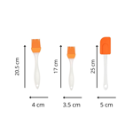 Set molde desmontable torta + budinera + utensilios silicona naranja