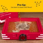 Hot Dog Steamer Nostalgia Game Day para 20 perros y 8 bollos