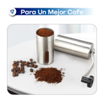 Molinillo de Cafe Manual con Muela de Cerámica Acero Inoxidable Waggs