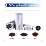 Molinillo de Cafe Manual con Muela de Cerámica Acero Inoxidable Waggs