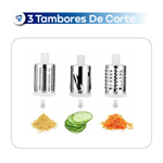 Rallador Manual Cortador Verduras Multifunción Compacto Waggs