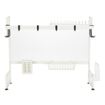 Escurridor Secaplatos Extensible Sobre Bacha Rack Organizador Cubiertero 92cm Nictom Blanco