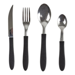 Blister X3 Cuchara Cucharita Te 13Cm Acero Inoxidable Negro