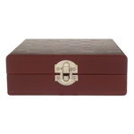 Caja de Set de vino y juego de ajedrez 14.5x17.5 cm Madera y Metal