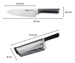 Cuchillo Eversharp Tefal Con Afilador K2569004 Acero Inox.