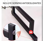 Escurre Seca platos Bacha Organizador Negro 65cm Acero Inox.
