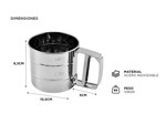 Tamizador Harina Gadnic Manual Acero Inoxidable