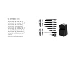 Set de 15 Piezas Gadnic Cuchillos Antiadherentes 