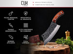 Cuchillo Chef De Cocina Profesional Gadnic De Acero Forjado A Mano