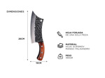 Cuchillo Chef De Cocina Profesional Gadnic De Acero Forjado A Mano