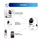 Camara De Seguridad Wifi IP Espia Interior Full HD Waggs CDSI01