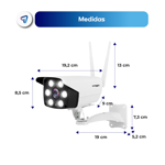 Camara de Seguridad Wifi Exterior Full HD Vision Nocturna Waggs