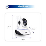 Camara de Seguridad IP Interior HD Vigilancia Infrarrojo Waggs