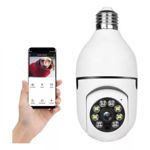 CAMARA DE SEGURIDAD IP DOMO HD WIFI TIPO FOCO LAMPARA ESPIA