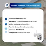 Camara De Seguridad IP Domo Exterior Full HD Waggs Negra X2