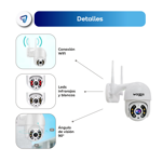 Camara De Seguridad IP Domo Exterior Full HD Waggs Blanca X4