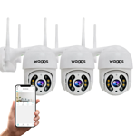 Camara De Seguridad IP Domo Exterior Full HD Waggs Blanca X3