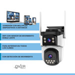 Cámara Doble De Seguridad Domo Exterior Overtech Ov-12dl Wifi Impermeable