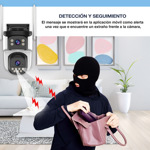 Cámara Doble De Seguridad Domo Exterior Overtech Ov-12dl Wifi Impermeable