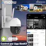 Camara de seguridad Domo Panel solar Midow HD 2K WIFI