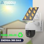 Camara de seguridad Domo Panel solar Midow HD 2K WIFI