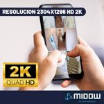 Camara de seguridad Domo Panel solar Midow HD 2K WIFI