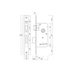 CERRADURA DE EMBUTIR 25X220 NIQUELADO KALLAY 4006