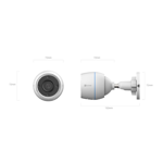 CAMARA DE SEGURIDAD EZVIZ EXTERIOR MODELO H3C 2MP A COLOR 28MM IR 30M WIFI 1080P