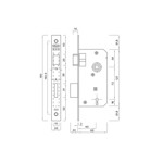 CERRADURA DE EMBUTIR 20X190  NIQUELADO KALLAY 503