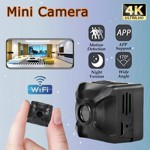 Mini Cámara Inalámbrica 4K con Detección de Movimiento 