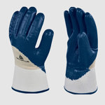 GUANTE NITRILO PESADO DORSO VENTILADO AZUL N°10 DELTA PLUS NI170