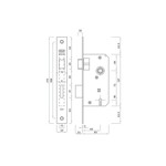 CERRADURA DE EMBUTIR 25X220 NIQUELADO KALLAY 504