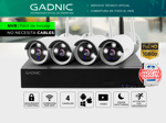 Kit x 4 Cámaras de Seguridad Sx24 Interior Exterior NVR +1TB + 1 Fuente Switching 12v a 10a