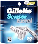 Cartuchos de recarga Gillette SENSOR EXCEL 10 Razor Blade Men