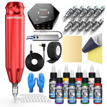 Kit de pistola de tatuaje Wormhole Tattoo Red WTK085