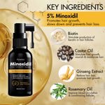Spray para el crecimiento del cabello Fymiox con 5% de minoxidil para hombres y mujeres, 60 ml