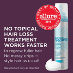 Espuma de Minoxidil Rogaine 5% para Mujeres para adelgazamiento y pérdida de cabello