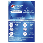 Crest 3D Vivid Plus Kit de blanqueamiento dental, tiras blancas básicas
